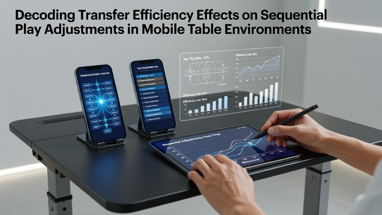 Visualisierung von Transfereffizienz und Spielanpassungen in mobilen Tischumgebungen