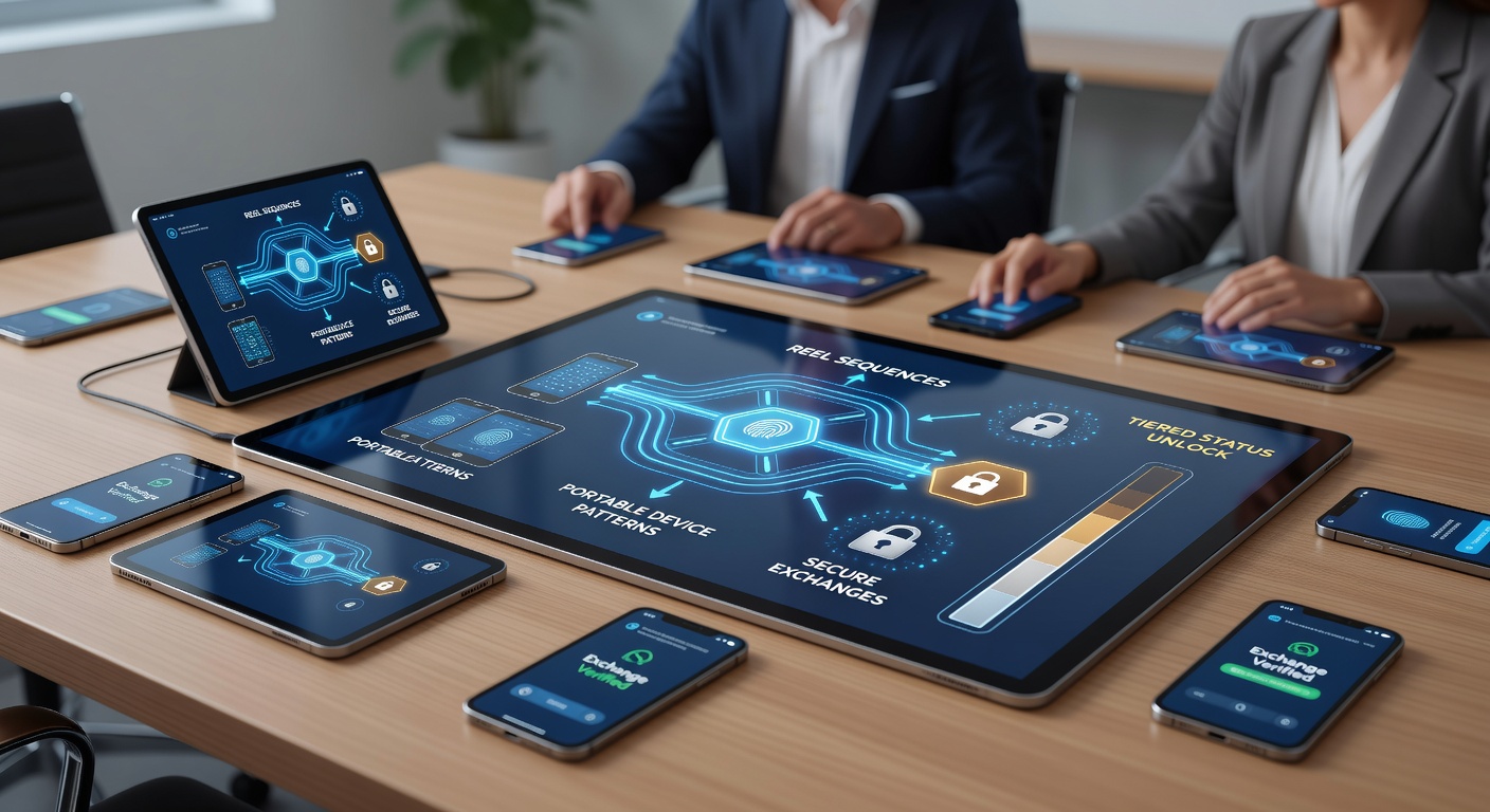 Mobile Geräte zeigen Muster in Walzenfolgen und Transaktionsabläufen für Tischspiele